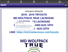 Tablet Screenshot of mdwolfpack.com